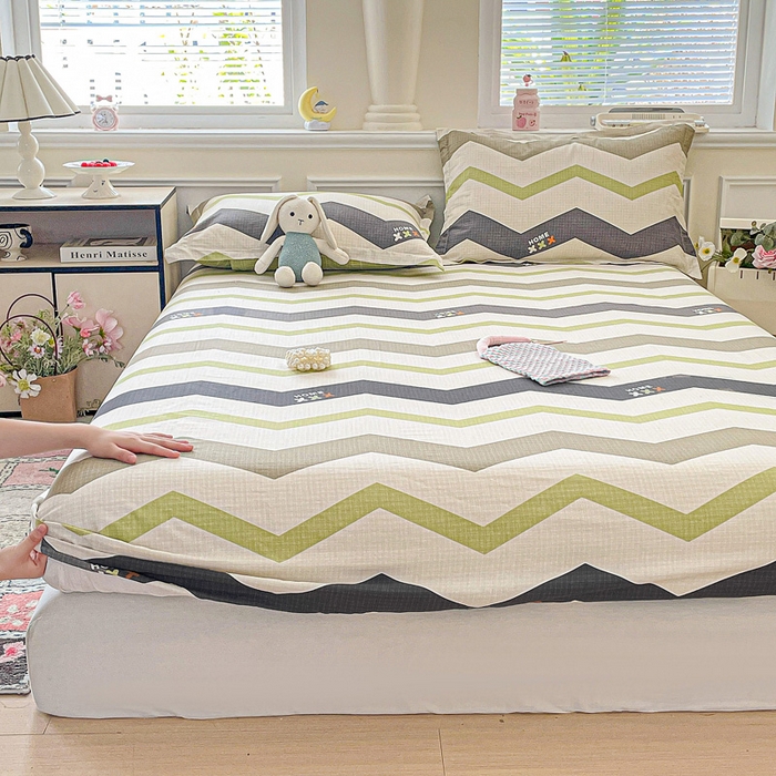 91家纺网 家纺一手货源 找家纺 卡普家居 2025新款全棉印花A版床笠 欧利