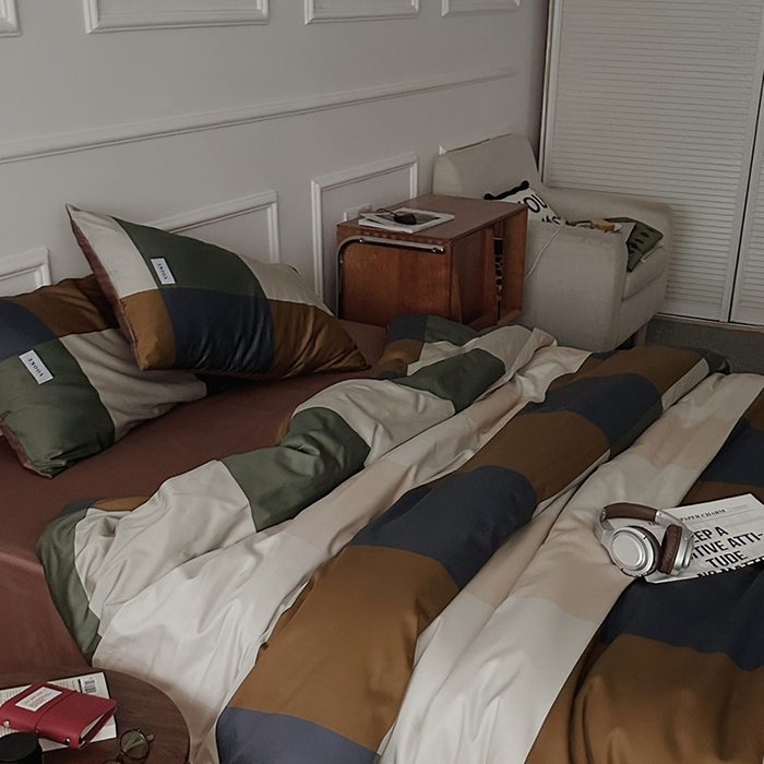 91家纺网 家纺一手货源 找家纺 柚可家居 2025年50支数码活性印花四件套 布姆格（送手提袋+控价）