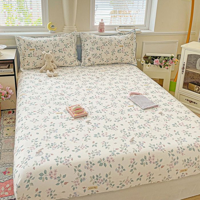 91家纺网 家纺一手货源 找家纺 卡普家居 2025新款全棉印花A版床笠 温暖思绪