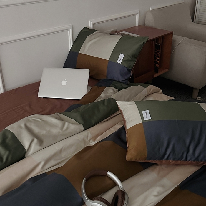 91家纺网 家纺一手货源 找家纺 柚可家居 2025年50支数码活性印花四件套 布姆格（送手提袋+控价）