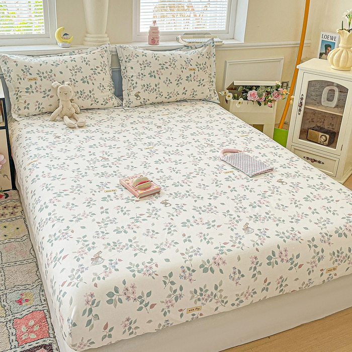 91家纺网 家纺一手货源 找家纺 卡普家居 2025新款全棉印花A版床笠 温暖思绪