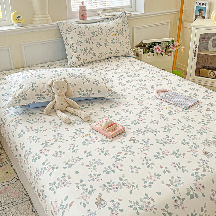 91家纺网 家纺一手货源 找家纺 卡普家居 2025新款全棉印花A版床笠 温暖思绪