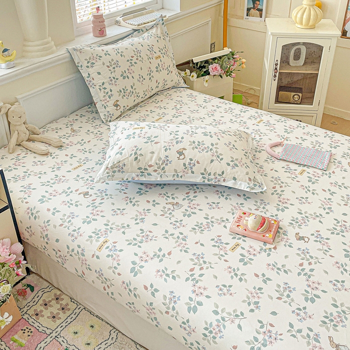 91家纺网 家纺一手货源 找家纺 卡普家居 2025新款全棉印花A版床笠 温暖思绪