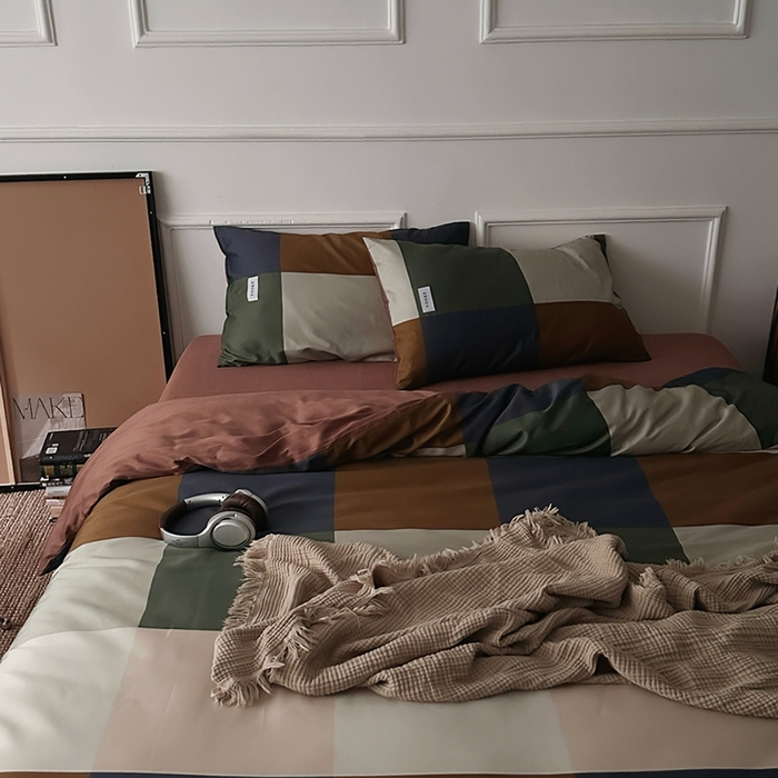 91家纺网 家纺一手货源 找家纺 柚可家居 2025年50支数码活性印花四件套 布姆格（送手提袋+控价）