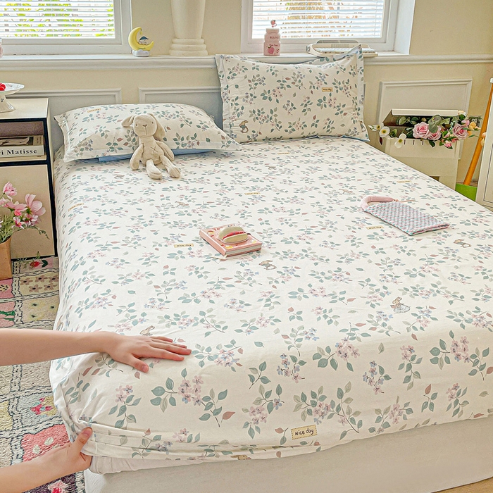 91家纺网 家纺一手货源 找家纺 卡普家居 2025新款全棉印花A版床笠 温暖思绪