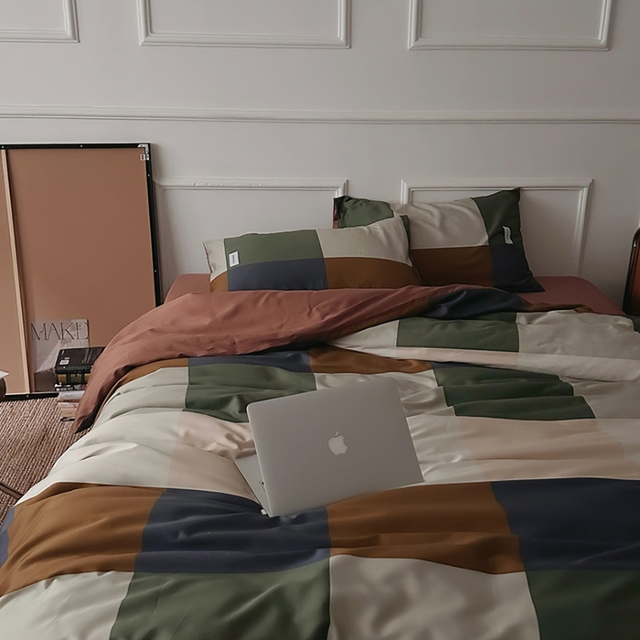 91家纺网 家纺一手货源 找家纺 柚可家居 2025年50支数码活性印花四件套 布姆格（送手提袋+控价）