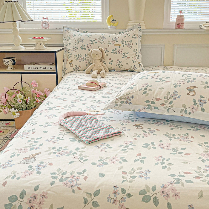 91家纺网 家纺一手货源 找家纺 卡普家居 2025新款全棉印花A版床笠 温暖思绪