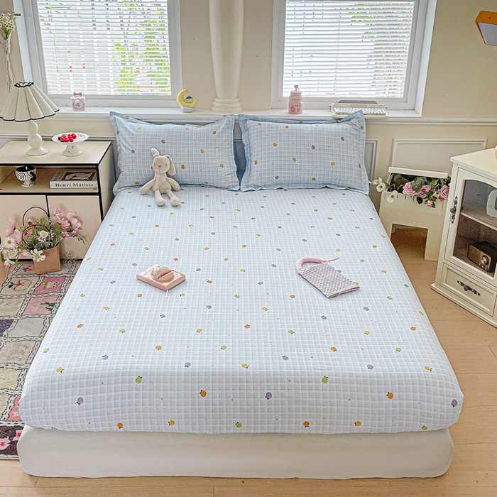 卡普家居 2025新款全棉印花A版床笠 小橘柑