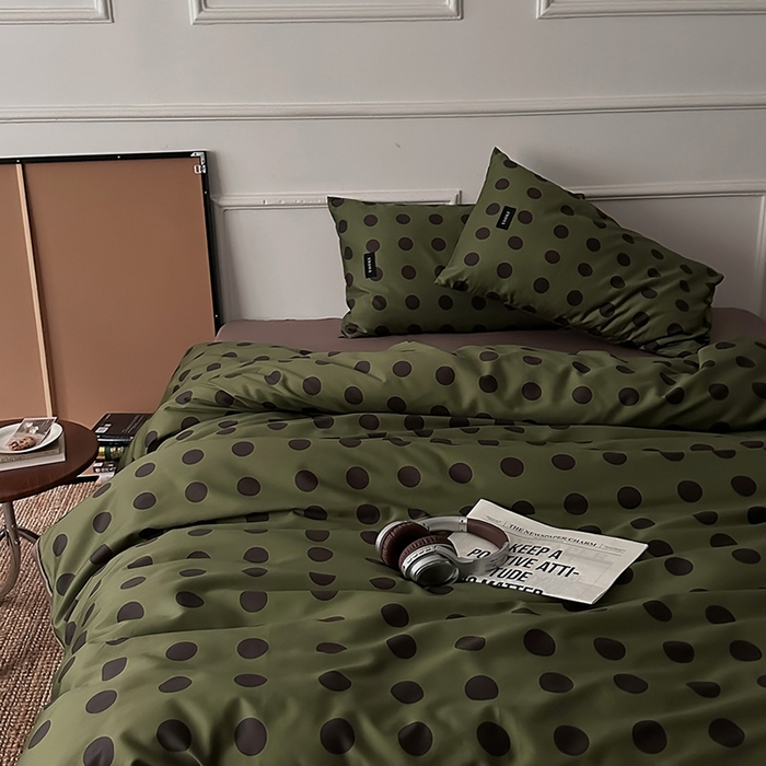 91家纺网 家纺一手货源 找家纺 柚可家居 2025年50支数码活性印花四件套 福特波点（送手提袋+控价）