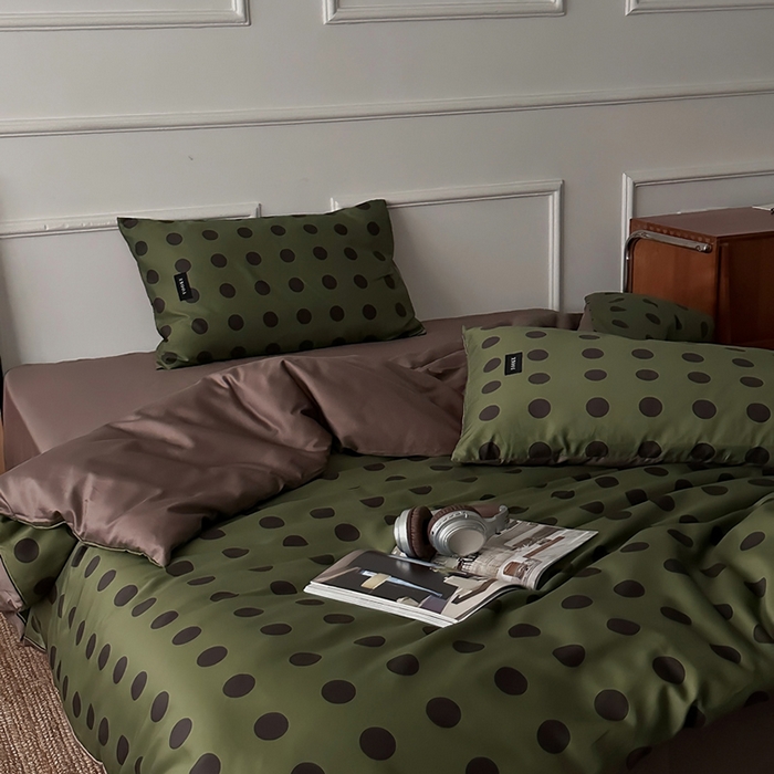 91家纺网 家纺一手货源 找家纺 柚可家居 2025年50支数码活性印花四件套 福特波点（送手提袋+控价）