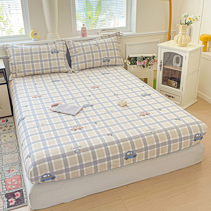 91家纺网 家纺一手货源 找家纺 卡普家居 2025新款全棉印花A版床笠 小汽车