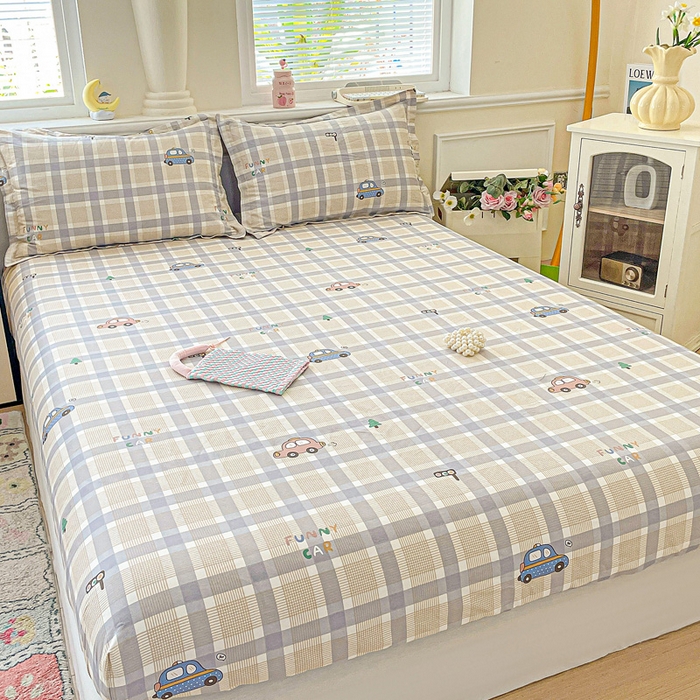 91家纺网 家纺一手货源 找家纺 卡普家居 2025新款全棉印花A版床笠 小汽车