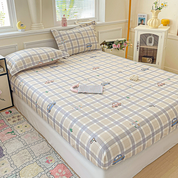 91家纺网 家纺一手货源 找家纺 卡普家居 2025新款全棉印花A版床笠 小汽车