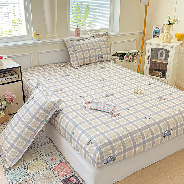 91家纺网 家纺一手货源 找家纺 卡普家居 2025新款全棉印花A版床笠 小汽车