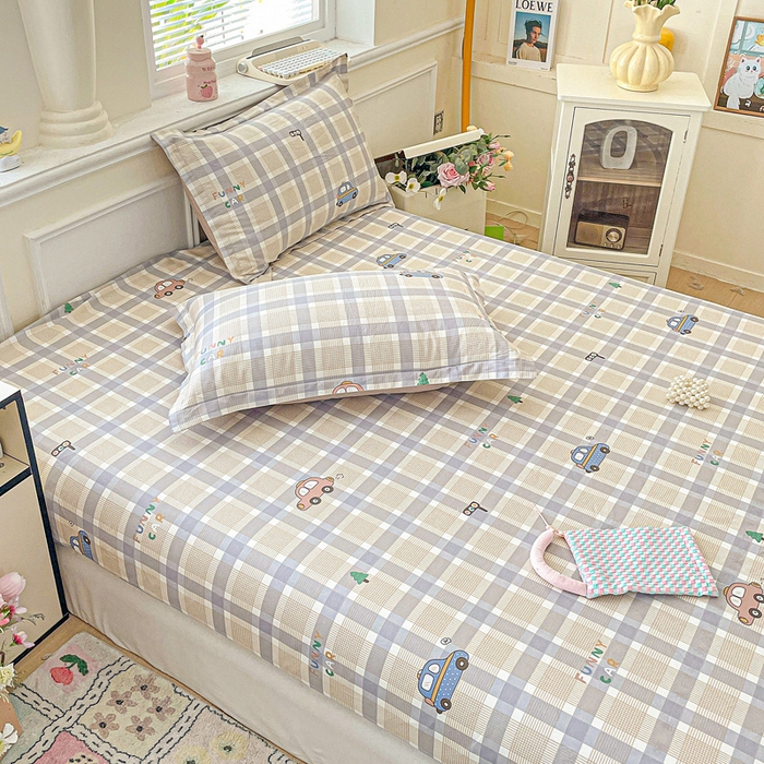 91家纺网 家纺一手货源 找家纺 卡普家居 2025新款全棉印花A版床笠 小汽车