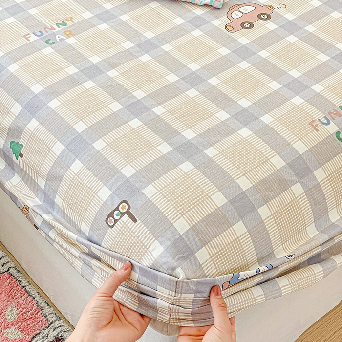 91家纺网 家纺一手货源 找家纺 卡普家居 2025新款全棉印花A版床笠 小汽车