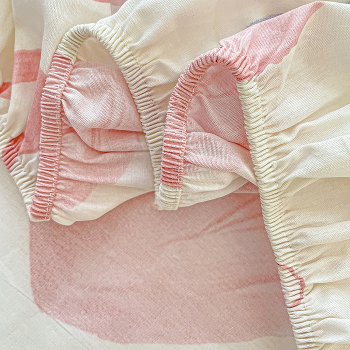 91家纺网 家纺一手货源 找家纺 卡普家居 2025新款全棉印花A版床笠 小兔可可