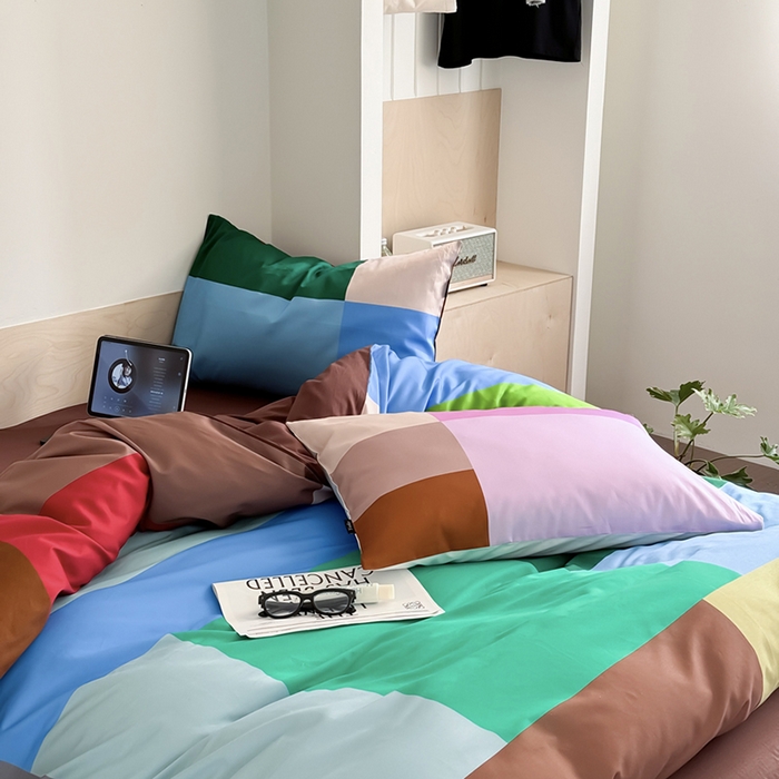 91家纺网 家纺一手货源 找家纺 柚可家居 2025年数码印花大版40支纯棉四件套 奥尔森（送手提袋）