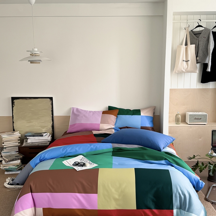 91家纺网 家纺一手货源 找家纺 柚可家居 2025年数码印花大版40支纯棉四件套 奥尔森（送手提袋）