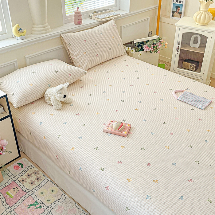 91家纺网 家纺一手货源 找家纺 卡普家居 2025新款全棉印花A版床笠 友谊结