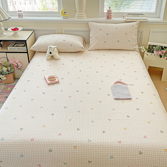 91家纺网 家纺一手货源 找家纺 卡普家居 2025新款全棉印花A版床笠 友谊结