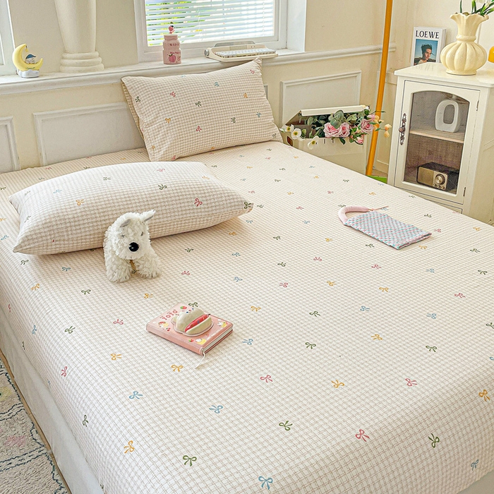 91家纺网 家纺一手货源 找家纺 卡普家居 2025新款全棉印花A版床笠 友谊结