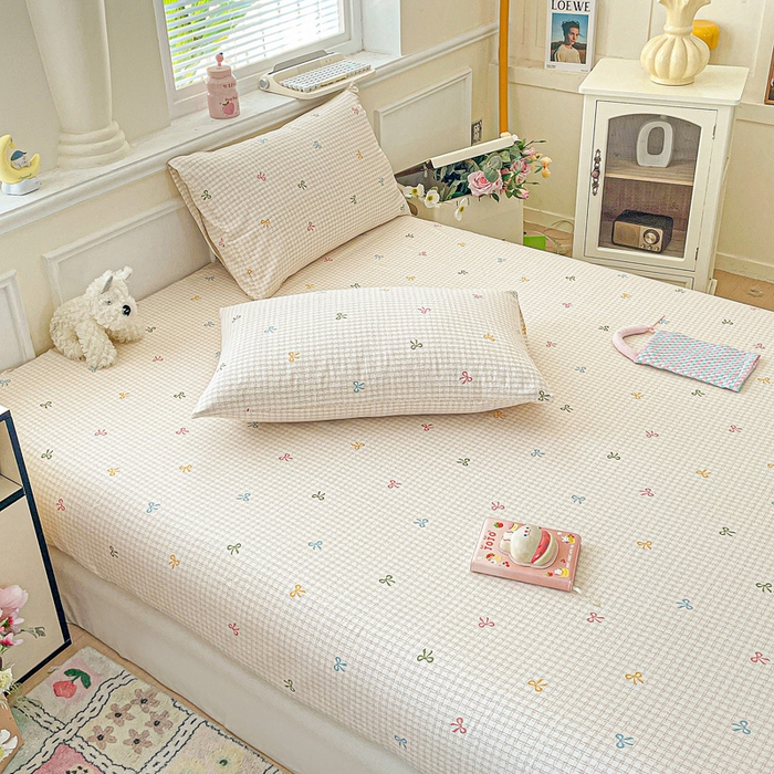 91家纺网 家纺一手货源 找家纺 卡普家居 2025新款全棉印花A版床笠 友谊结