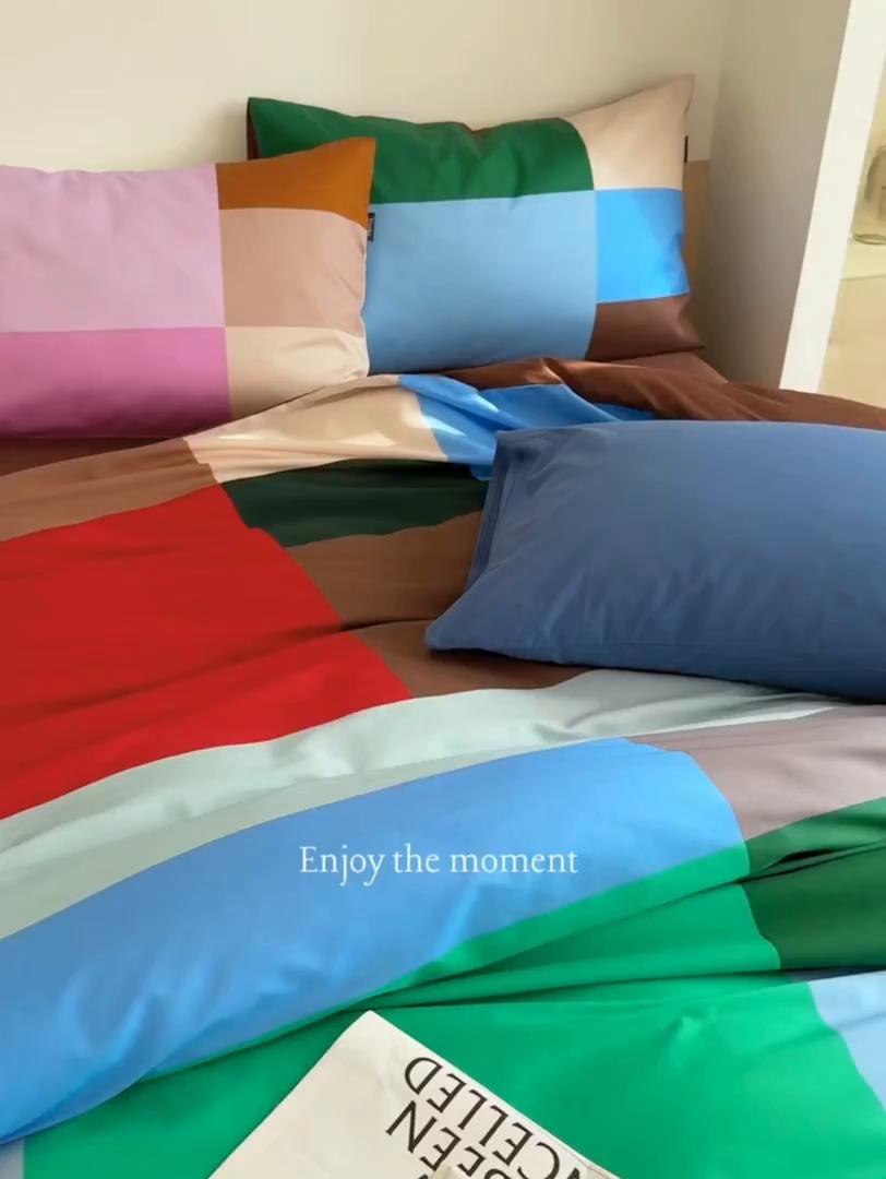 91家纺网 家纺一手货源 找家纺 柚可家居 2025年数码印花大版40支纯棉四件套 奥尔森（送手提袋）