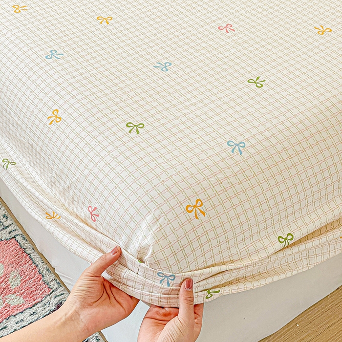 91家纺网 家纺一手货源 找家纺 卡普家居 2025新款全棉印花A版床笠 友谊结