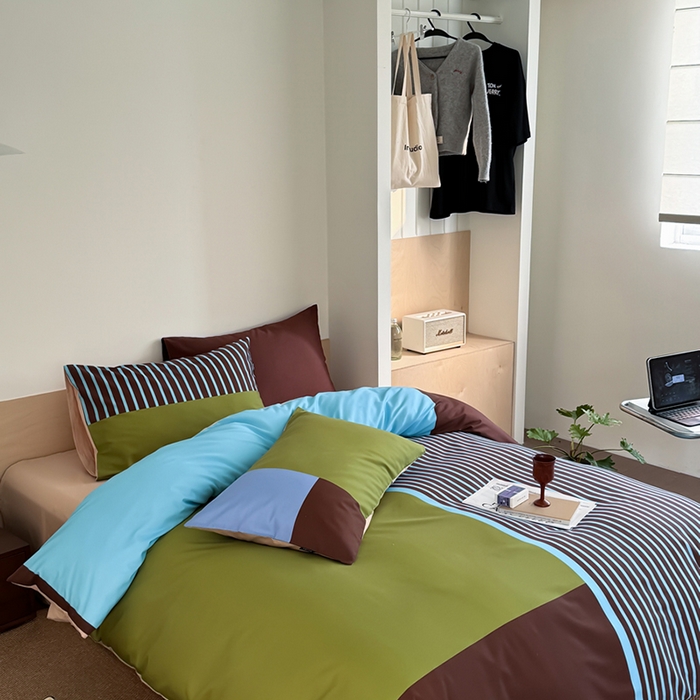 91家纺网 家纺一手货源 找家纺 柚可家居 2025年数码印花大版40支纯棉四件套 西海岸往事（送手提袋）