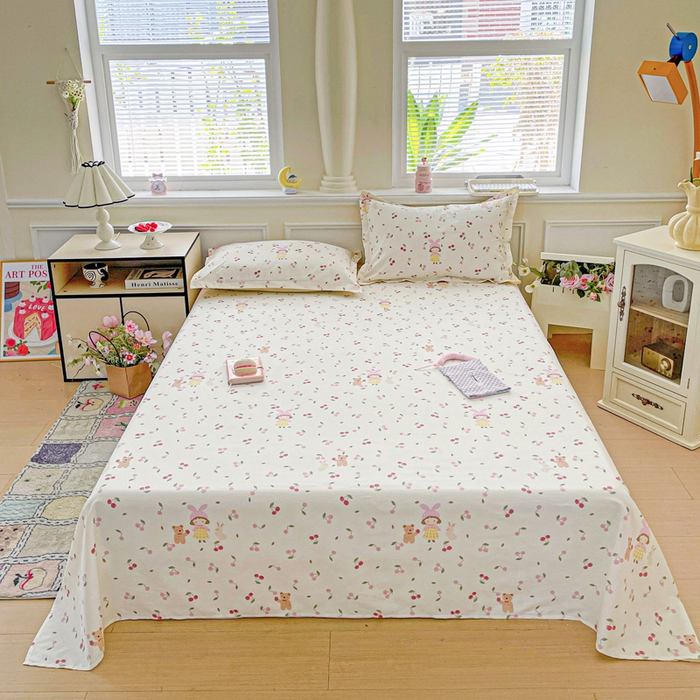 卡普家居 2025新款全棉印花A版床单 花季少女