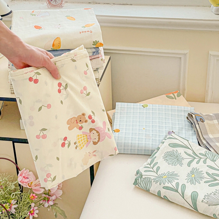 91家纺网 家纺一手货源 找家纺 卡普家居 2025新款全棉印花A版床单 叠图