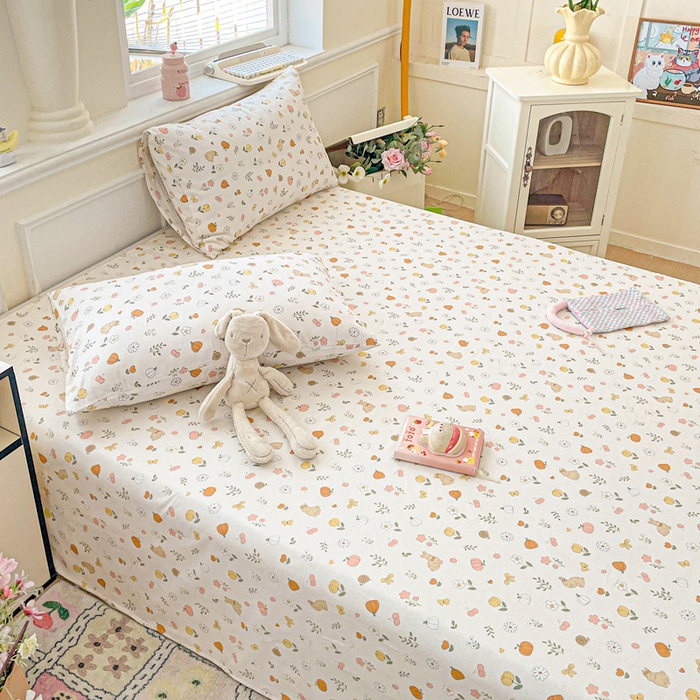 91家纺网 家纺一手货源 找家纺 卡普家居 2025新款全棉印花A版床单 春日限定