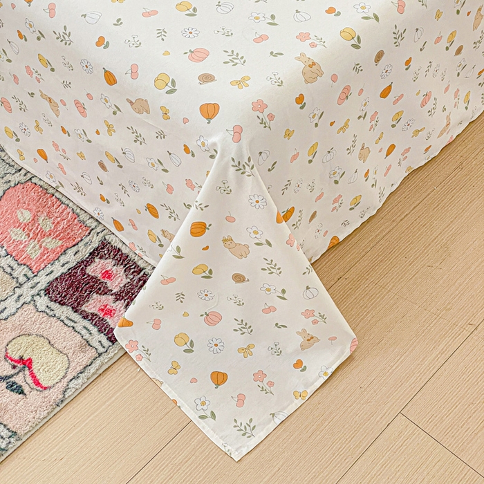 91家纺网 家纺一手货源 找家纺 卡普家居 2025新款全棉印花A版床单 春日限定