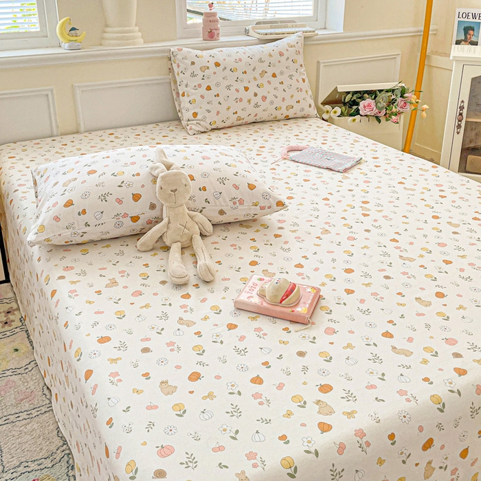 91家纺网 家纺一手货源 找家纺 卡普家居 2025新款全棉印花A版床单 春日限定