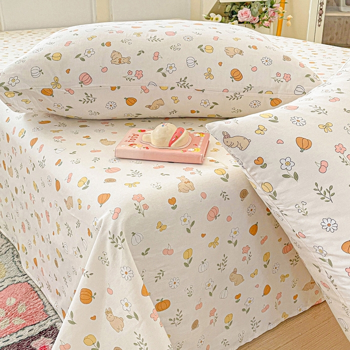 91家纺网 家纺一手货源 找家纺 卡普家居 2025新款全棉印花A版床单 春日限定