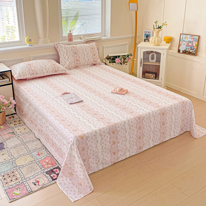 91家纺网 家纺一手货源 找家纺 卡普家居 2025新款全棉印花A版床单 花间赋