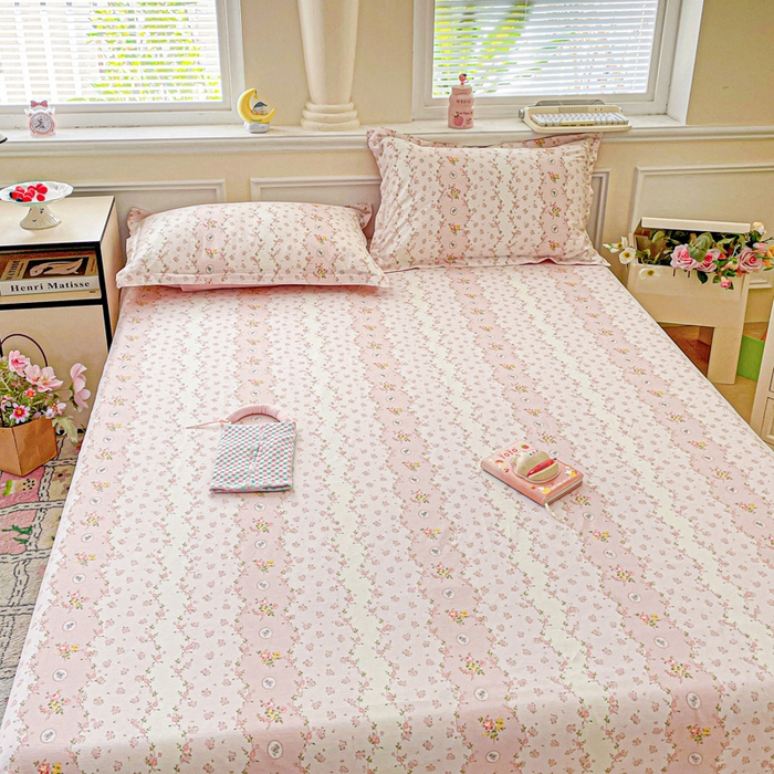 91家纺网 家纺一手货源 找家纺 卡普家居 2025新款全棉印花A版床单 花间赋