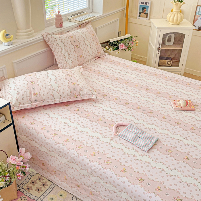 91家纺网 家纺一手货源 找家纺 卡普家居 2025新款全棉印花A版床单 花间赋