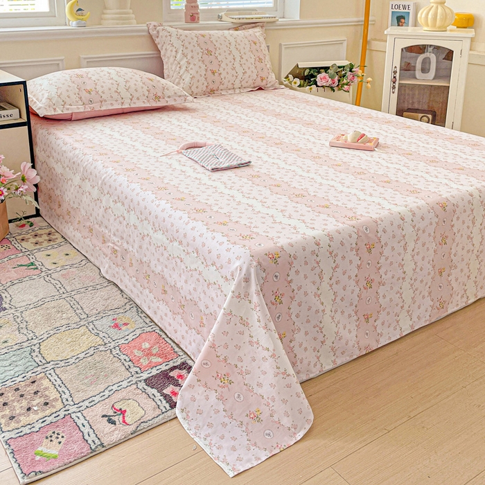 91家纺网 家纺一手货源 找家纺 卡普家居 2025新款全棉印花A版床单 花间赋