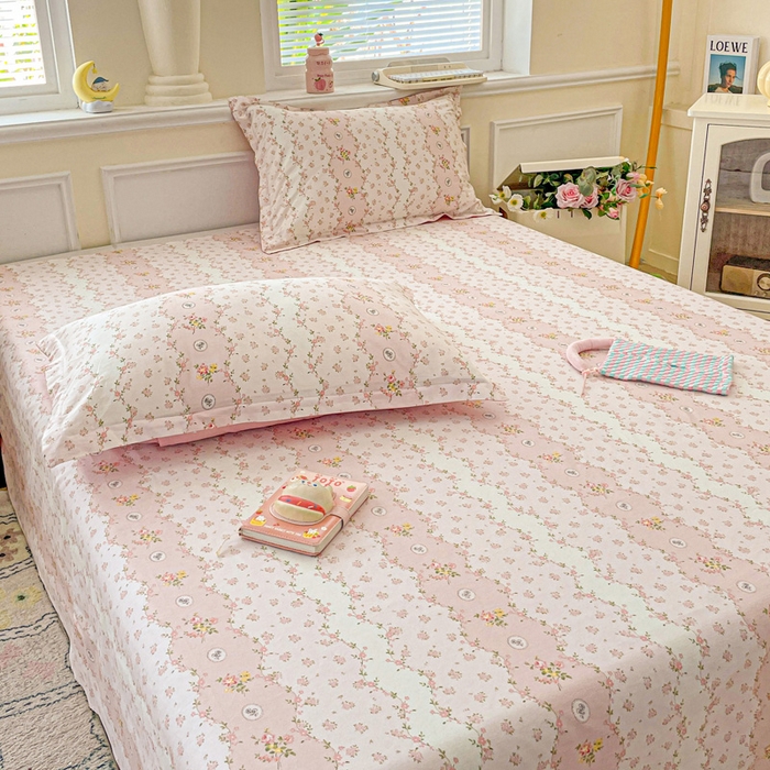 91家纺网 家纺一手货源 找家纺 卡普家居 2025新款全棉印花A版床单 花间赋