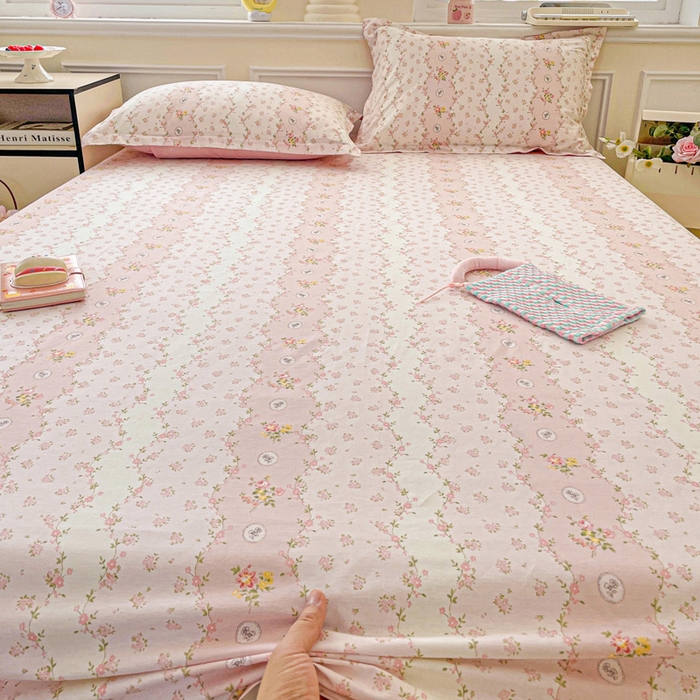 91家纺网 家纺一手货源 找家纺 卡普家居 2025新款全棉印花A版床单 花间赋