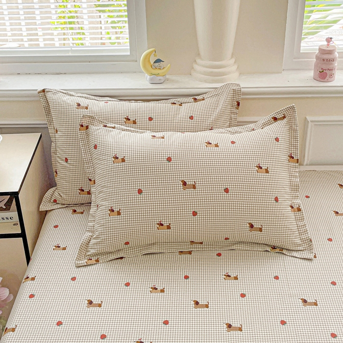 91家纺网 家纺一手货源 找家纺 卡普家居 2025新款全棉印花A版床单 快乐追梦