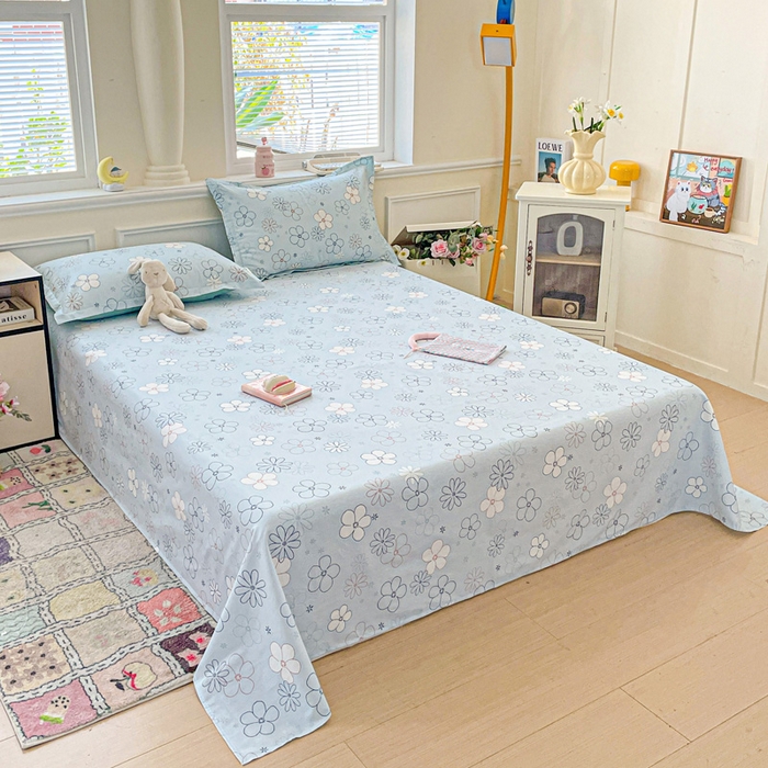 91家纺网 家纺一手货源 找家纺 卡普家居 2025新款全棉印花A版床单 漫日夏花