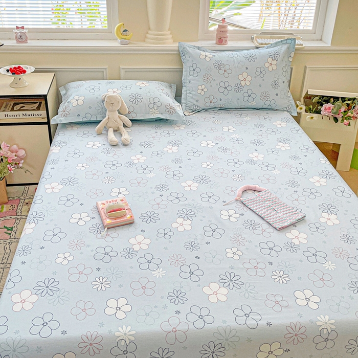 91家纺网 家纺一手货源 找家纺 卡普家居 2025新款全棉印花A版床单 漫日夏花