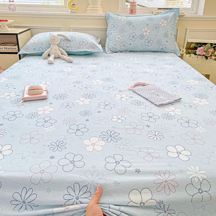 91家纺网 家纺一手货源 找家纺 卡普家居 2025新款全棉印花A版床单 漫日夏花