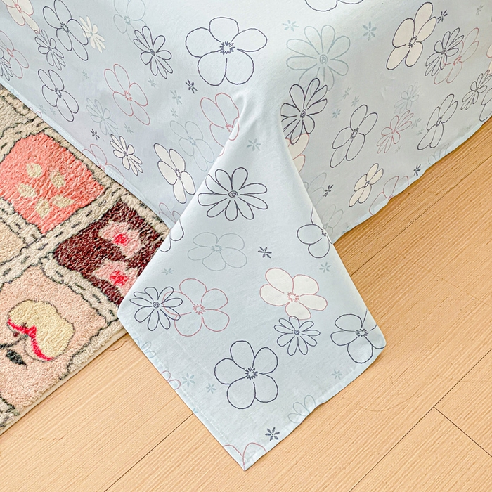 91家纺网 家纺一手货源 找家纺 卡普家居 2025新款全棉印花A版床单 漫日夏花