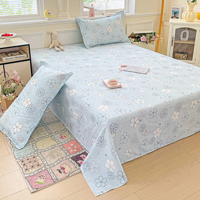 91家纺网 家纺一手货源 找家纺 卡普家居 2025新款全棉印花A版床单 漫日夏花