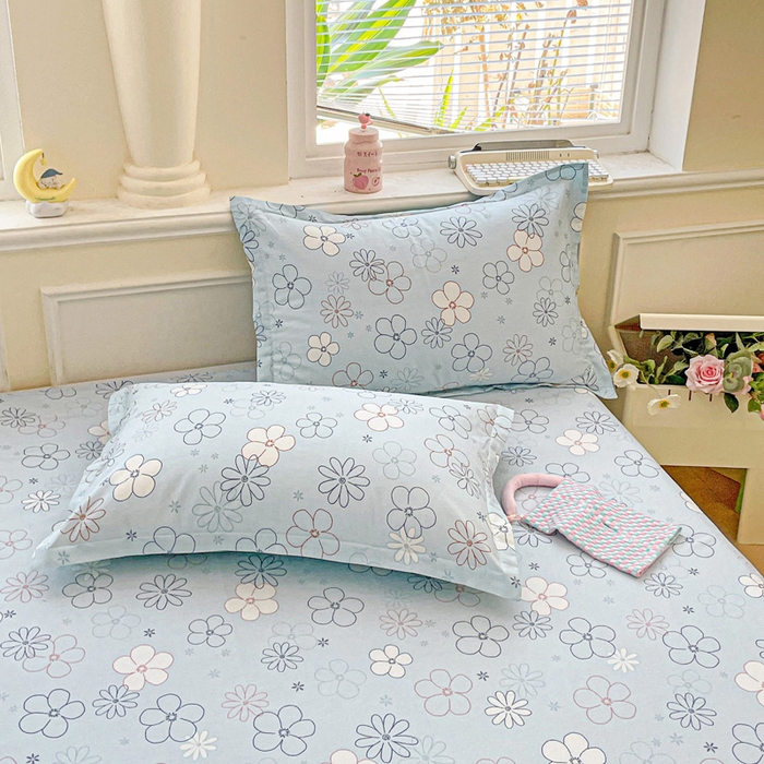 91家纺网 家纺一手货源 找家纺 卡普家居 2025新款全棉印花A版床单 漫日夏花