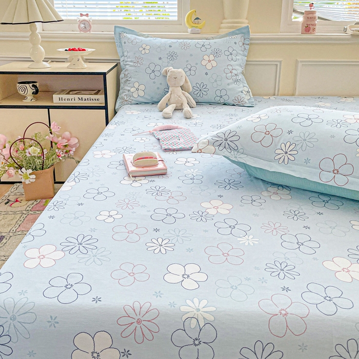 91家纺网 家纺一手货源 找家纺 卡普家居 2025新款全棉印花A版床单 漫日夏花